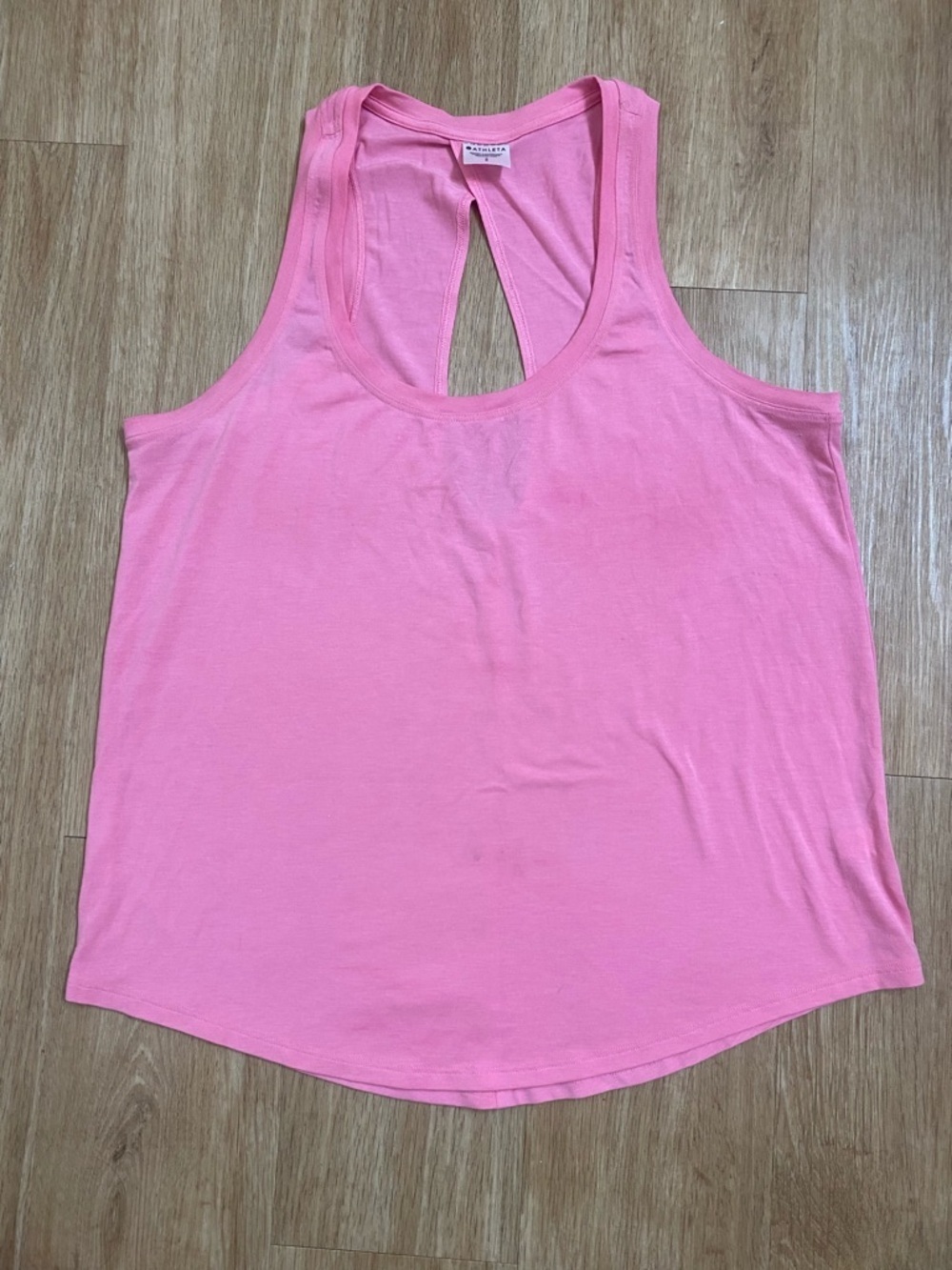 Athleta Bubblegum Pink Racerback Keyhole Tank